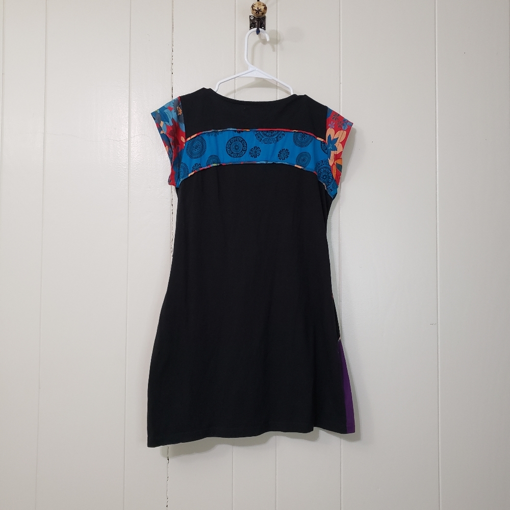 Bright Colorblock Patchwork Embroidered Boho Hipp… - image 3